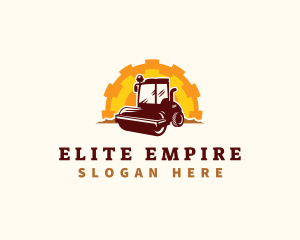 Road Roller Compactor logo design