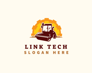 Road Roller Compactor logo design