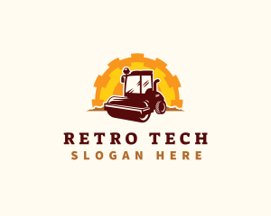 Road Roller Compactor logo design