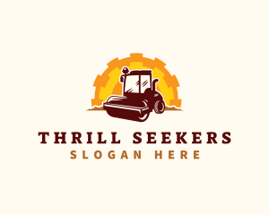 Road Roller Compactor logo design