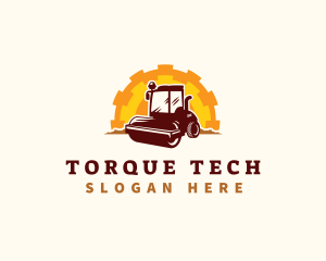 Road Roller Compactor logo design