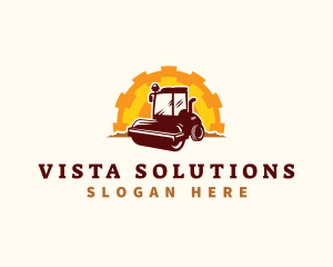 Road Roller Compactor logo design