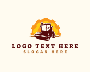 Machinery - Road Roller Compactor logo design