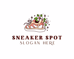 Sparkling Flower Sneaker logo design