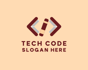 Code - Book Program Code logo design