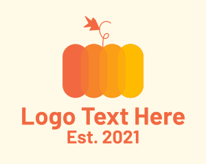 Modern Pumpkin Vegetable logo design