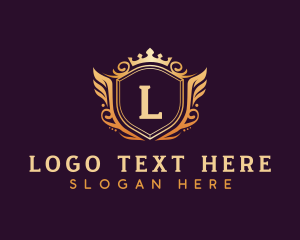 Luxury Crown Shield logo design