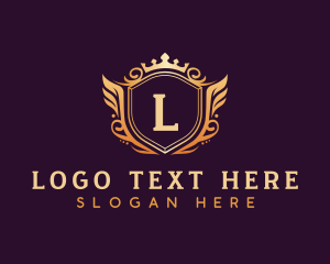 Funeral - Luxury Crown Shield logo design