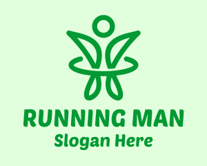 Green Healthy Person Logo