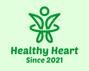 Green Healthy Person logo design