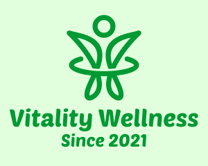 Green Healthy Person logo design