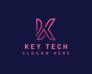 Business Tech Letter K logo design