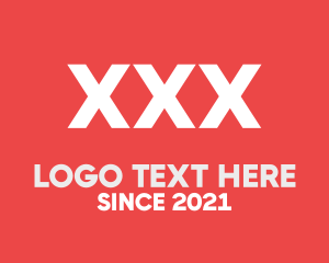 Cheeky - XXX White & Red logo design