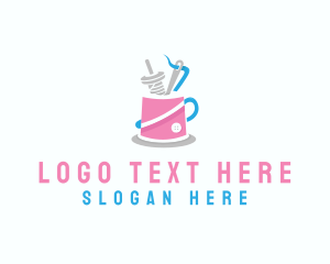 Mug - Sewing Fashion Cafe logo design