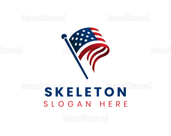 Political American Flag Logo