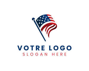 Political American Flag Logo