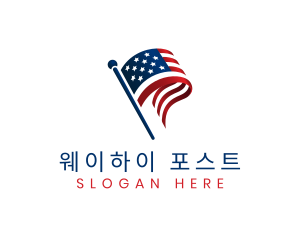 Political American Flag logo design