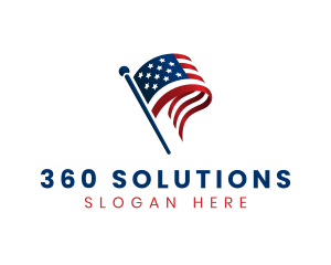 Political American Flag logo design