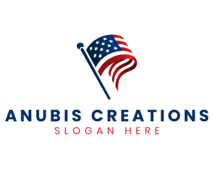 Political American Flag logo design