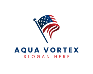 Political American Flag logo design