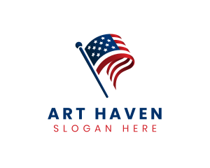 Political American Flag logo design