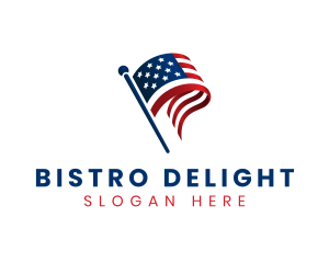 Political American Flag logo design