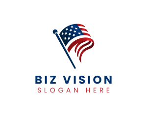 Political American Flag logo design