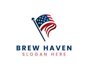 Political American Flag logo design