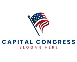 Congress - Political American Flag logo design