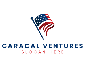 Political American Flag logo design