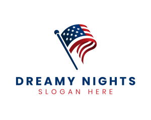 Political American Flag logo design