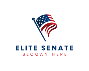 Senate - Political American Flag logo design