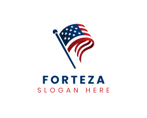 Political American Flag logo design