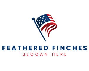 Political American Flag logo design