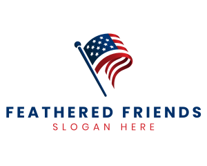 Political American Flag logo design