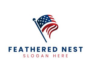 Political American Flag logo design