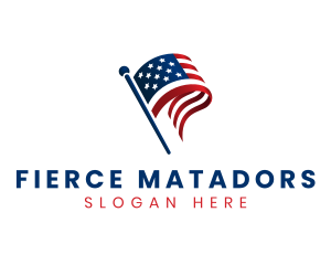 Political American Flag logo design