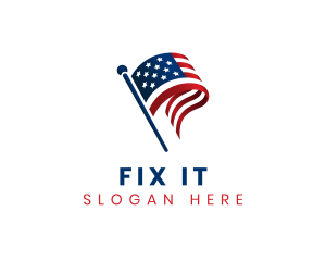 Political American Flag logo design