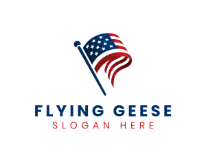 Political American Flag logo design