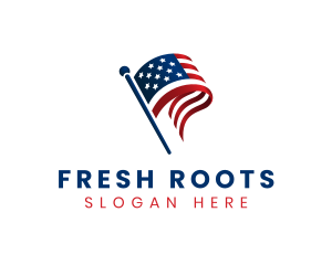 Political American Flag logo design