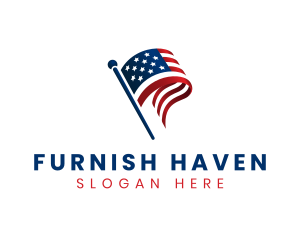 Political American Flag logo design