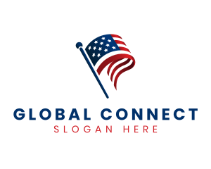 Political American Flag logo design