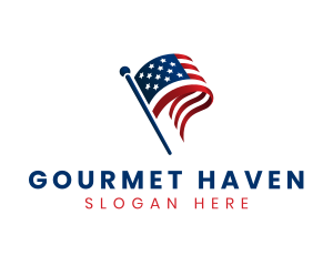 Political American Flag logo design