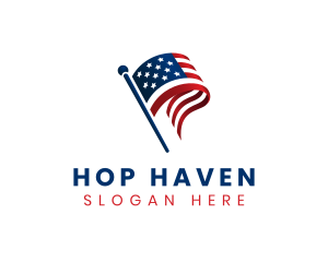 Political American Flag logo design