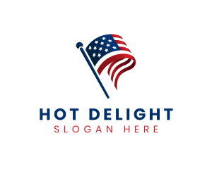 Political American Flag logo design