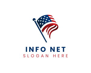 Political American Flag logo design