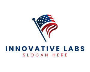 Political American Flag logo design