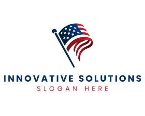 Political American Flag logo design