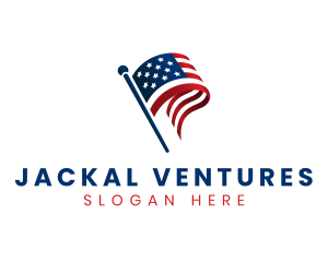 Political American Flag logo design