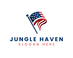 Political American Flag logo design